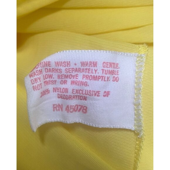 Vintage Intime California Yellow Nightgown & Robe Set Size S Chiffon Bell Sleeve - Picture 6 of 16
